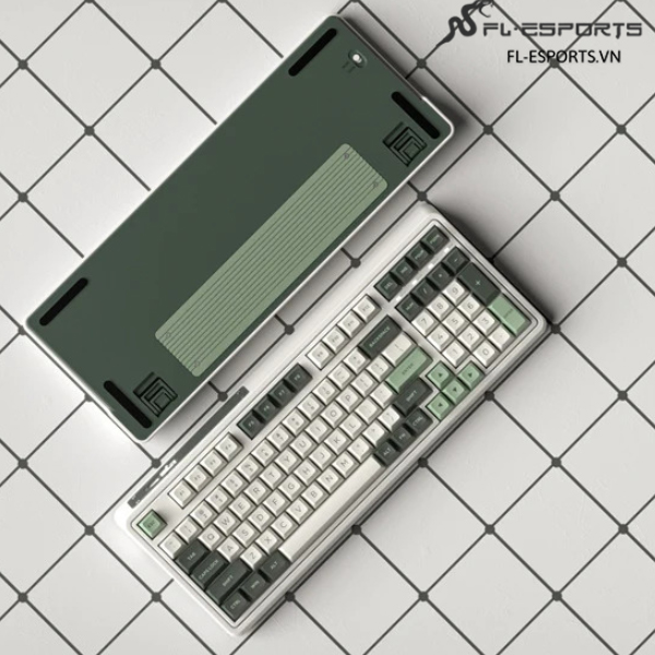Bàn phím cơ FL-Esports CMK98SAM 3 Mode Wireless Tropical Forest Kailh Box Red switch
