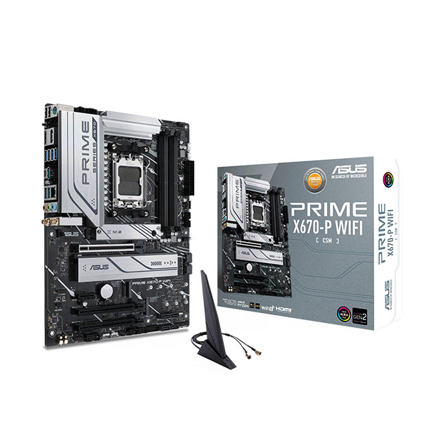 Mainboard Asus Prime X670-P WIFI-CSM (AMD X670/ Socket AM5/ ATX/ 4 khe ram/ DDR5/ 2.5 Gigabit LAN)
