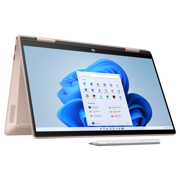 Laptop HP Pavilion x360 14-ek0133TU 7C0P7PA (Core i5 1235U/ 16GB/ 512GB SSD/ Intel Iris Xe Graphics/ 14.0inch FHD TouchScreen/ Windows 11 Home/ Gold/ Hợp kim nhôm/ Pen)