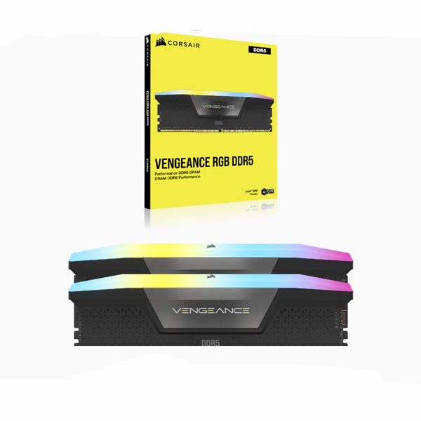 Ram desktop Corsair Vengeance RS RGB (CMH32GX5M2B5600C36K) 32GB (2x16) (DDR5/ 5600 Mhz/ LED RGB/ Tản nhiệt/ Non-ECC)