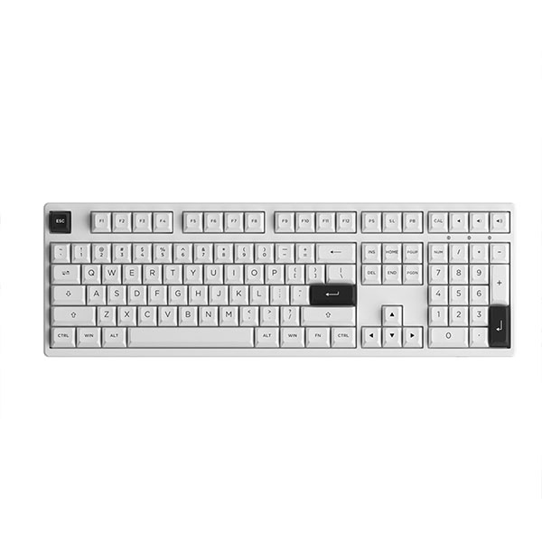Bàn phím cơ AKKO 3108 RF Black on White Wireless Akko V3 Cream Yellow switch