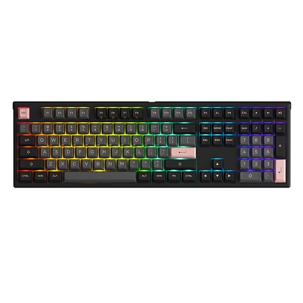 Bàn phím cơ AKKO MonsGeek MG108 Black &amp; Pink Akko V3 Cream Blue switch