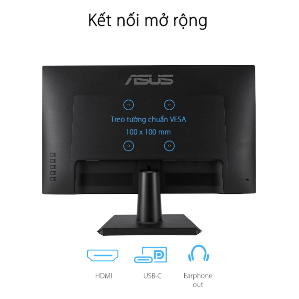 Màn hình Asus VA24ECE (23.8Inch/ Full HD/ 5ms/ 75HZ/ 250cd/m2/ IPS/ USB Type C)