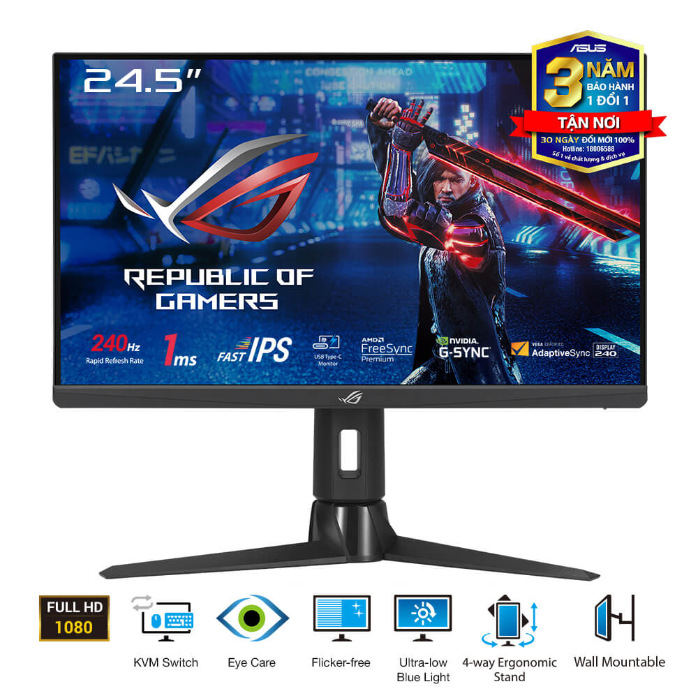 Màn hình gaming Asus ROG Strix XG259CM (24.5Inch/ Full HD/ 1ms/ 240Hz/ 400cd/m2/ IPS)