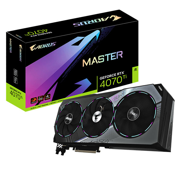 Cạc màn hình Gigabyte AORUS GeForce RTX 4070 Ti MASTER (12GB/ GDDR6X/ 192 bit)
