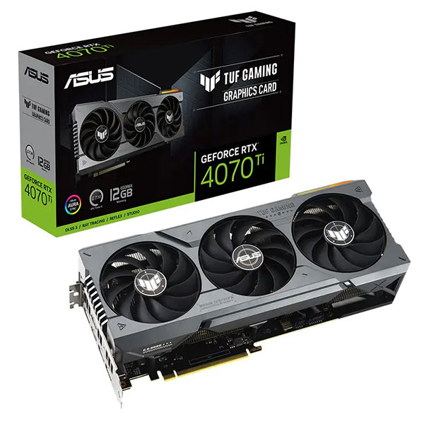 Cạc màn hình Asus TUF Gaming GeForce RTX 4070 Ti (12Gb/ GDDR6X/ 192 bit)