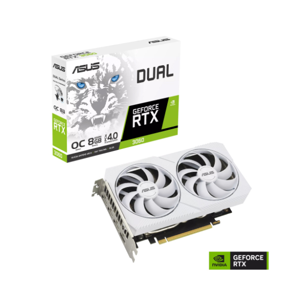 Cạc màn hình Asus Dual Asus Dual RTX 3060 8G White (8GB/ GDDR6/ 128 bit)