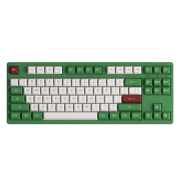 Bàn phím cơ AKKO 3087 RF Matcha Red Bean Wireless Akko V3 Cream Yellow switch
