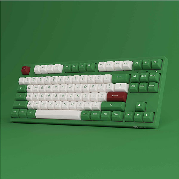 Bàn phím cơ AKKO 3087 RF Matcha Red Bean Wireless Akko V3 Cream Blue switch