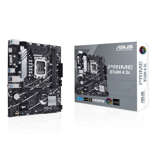 Mainboard Asus Prime B760M-K D4 (Intel B760/ Socket 1700/ M-ATX/ 2 khe ram/ DDR4/ 2.5 Gigabit LAN)