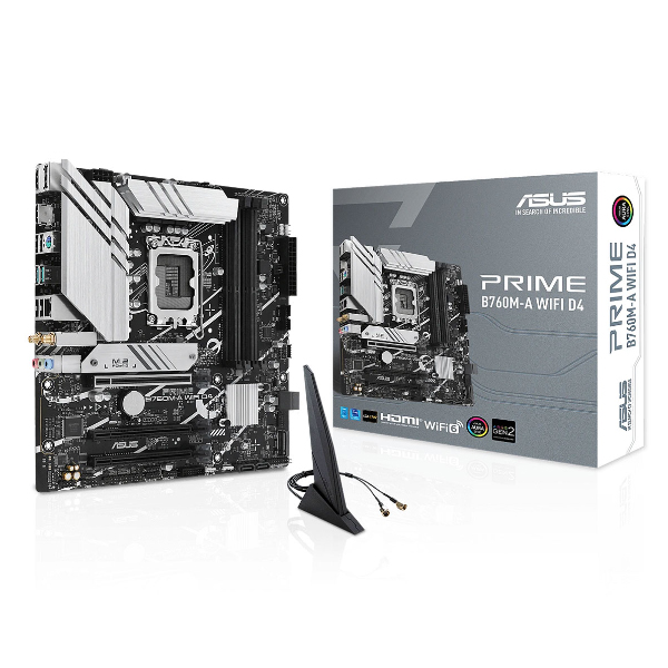 Mainboard Asus Prime B760M-A WIFI D4 (Intel B760/ Socket 1700/ M-ATX/ 4 khe ram/ DDR4/ 2.5 Gigabit LAN)