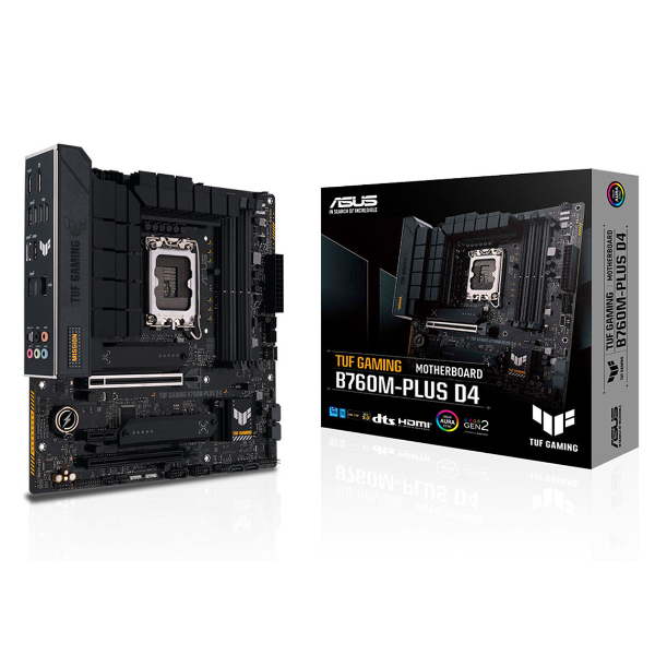 Mainboard Asus TUF Gaming B760M-PLUS D4 (Intel B760/ Socket 1700/ M-ATX/ 4 khe ram/ DDR4/ 2.5 Gigabit LAN)