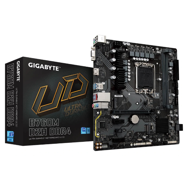 Mainboard Gigabyte B760M D2H DDR4 (Intel B760/ Socket 1700/ M-ATX/ 2 khe ram/ DDR4/ 2.5 Gigabit LAN)