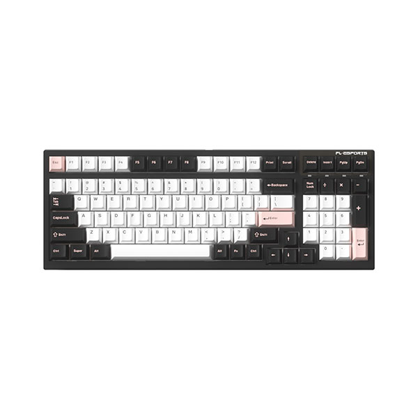 Bàn phím cơ FL-Esports FL100CPM White Olivia Wireless FLCMMK Ice Violet switch
