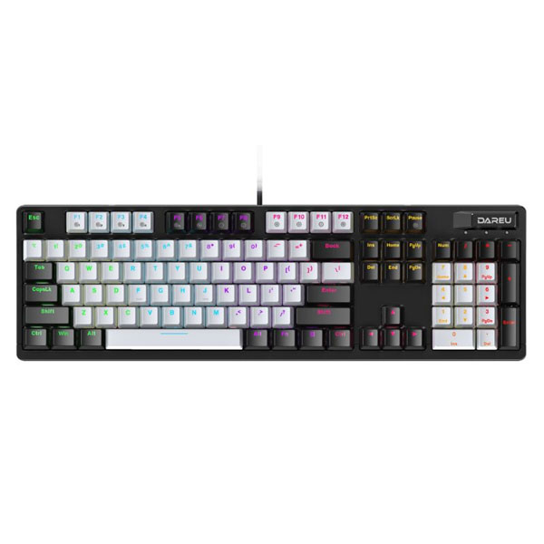 Bàn phím cơ Dareu EK1280X Black Grey Optical switch (LED Rainbows/ Đen)