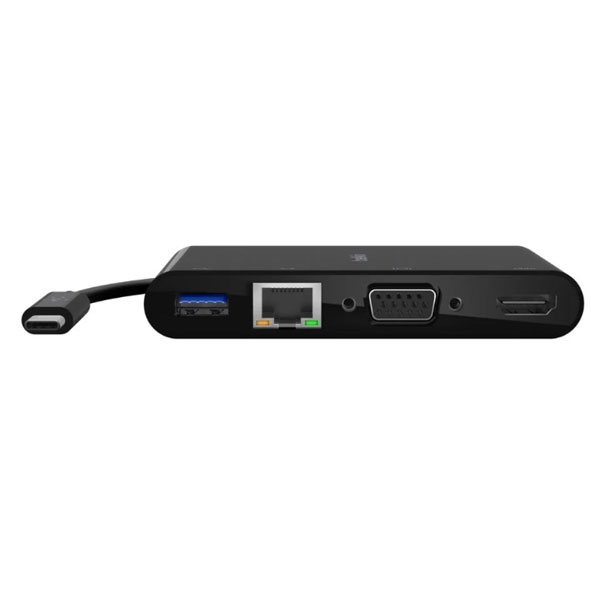 Bộ chuyển Belkin USB Type C sang HDMI, VGA, USB3.0, Lan Gigabit (Màu đen)