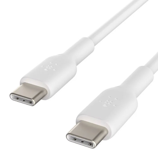 Cáp chuyển Belkin 60W USB Type C sang USB Type C 1M vỏ nhựa PVC (Màu trắng)
