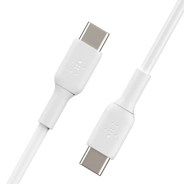 Cáp chuyển Belkin 60W USB Type C sang USB Type C 1M vỏ nhựa PVC (Màu trắng)