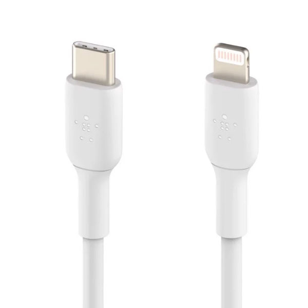 Cáp chuyển Belkin 30W USB Type C sang Lightning 1M (Màu trắng)