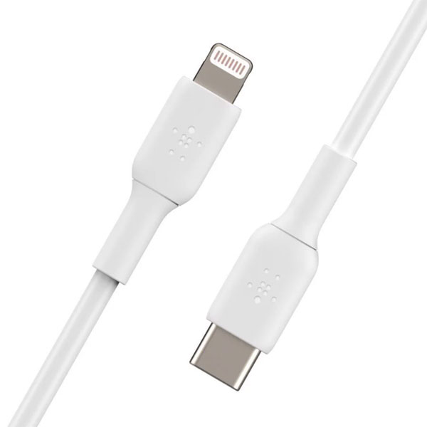 Cáp chuyển Belkin 30W USB Type C sang Lightning 1M (Màu trắng)