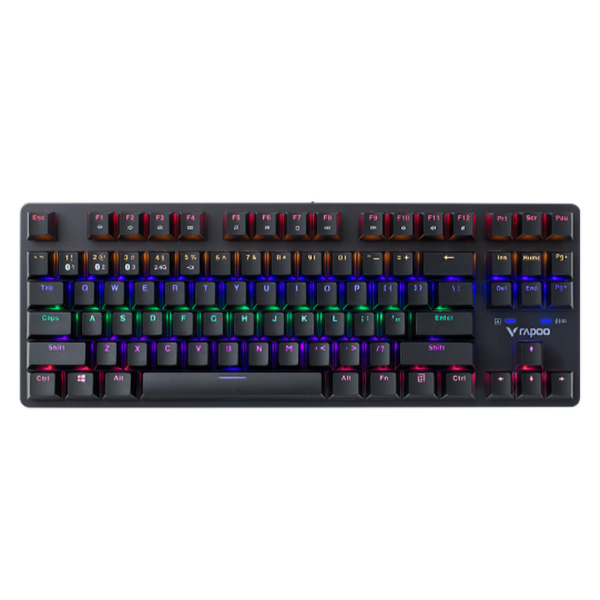 Bàn phím cơ Rapoo V500 Pro 87 Multi Mode (Blue Switch/ Wireless 2.4Ghz, Bluetooth/ LED RGB)