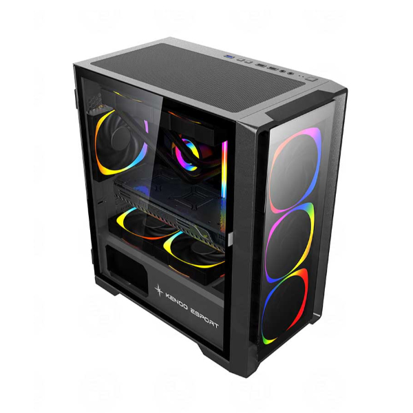 Vỏ máy tính KENOO ESPORT MK500 -3F Black (M-ATX)