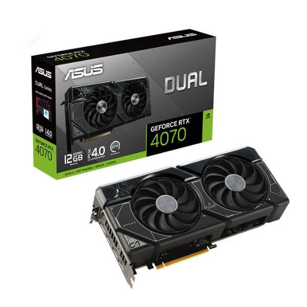 Cạc màn hình Asus Dual GeForce RTX 4070 (12GB/ GDDR6X/ 192 bit)