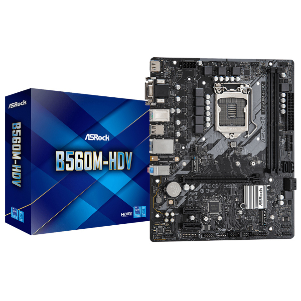 Mainboard Asrock B560M-HDV/M.2 (Intel B560/ Intel LGA 1200/ M-ATX/ 2 khe ram/ DDR4/ Lan)