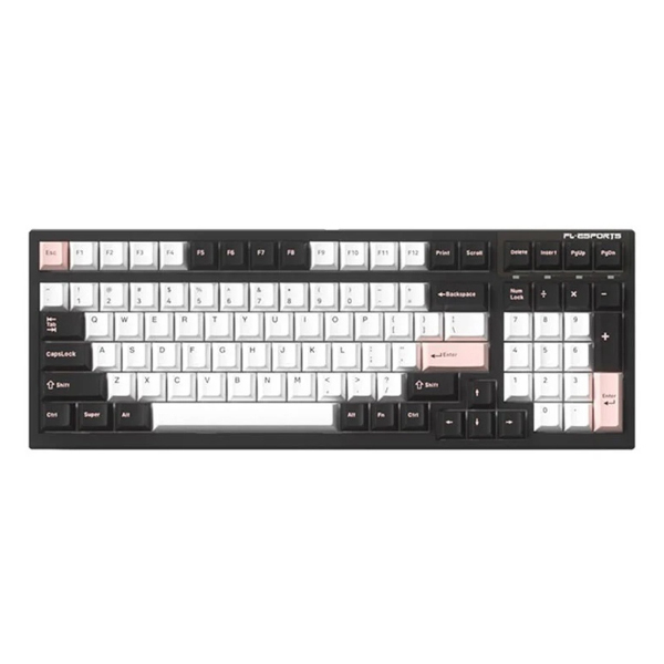 Bàn phím cơ FL-Esports FL100 CPM Black Carbon Body White Olivia Wireless FLCMMK Ice Pink switch