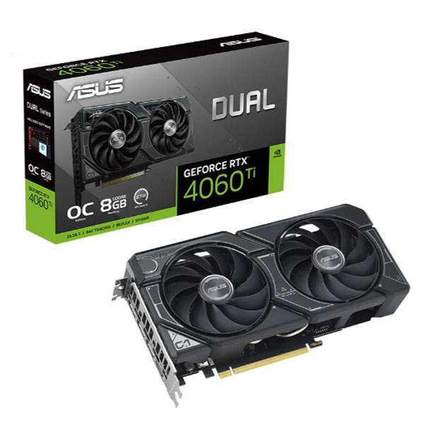 Cạc màn hình Asus Dual GeForce RTX 4060 Ti OC Edition 8GB (GDDR6X/ 128 bit)