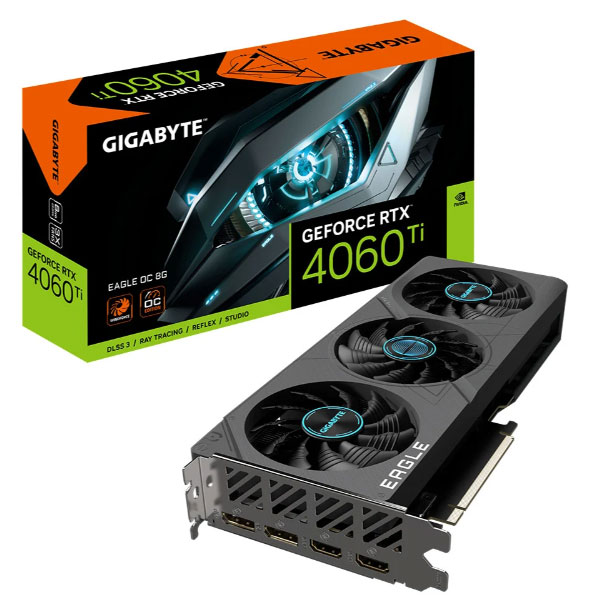 Cạc màn hình Gigabyte GeForce RTX 4060 Ti EAGLE OC (8GB/ GDDR6/ 128 bit)