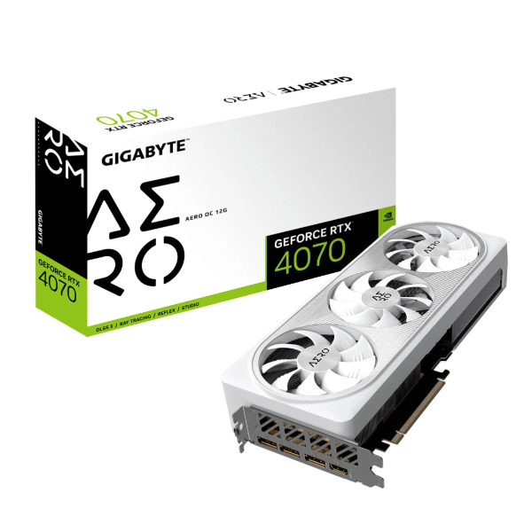 Cạc màn hình Gigabyte GeForce RTX 4070 AERO OC (12Gb/ GDDR6X/ 192 bit)