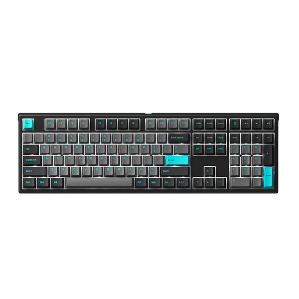 Bàn phím cơ AKKO MonsGeek MG108 Black & Cyan (AKKO CS switch - Wine White)