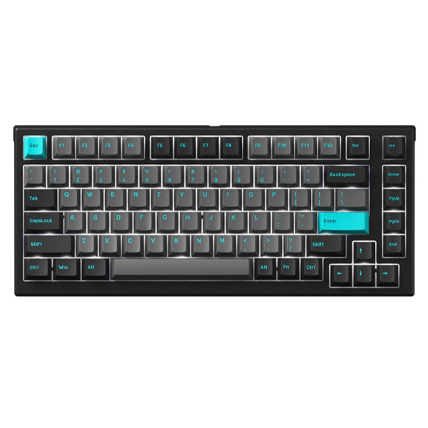 Bàn phím cơ AKKO MonsGeek MG75 Black & Cyan Akko V3 Cream Blue switch