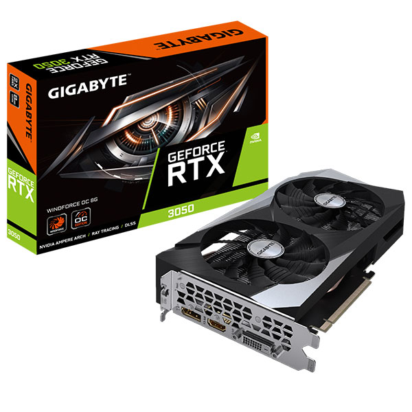 Cạc màn hình Gigabyte GeForce RTX 3050 WINDFORCE OC (8GB/ GDDR6/ 128 bit)
