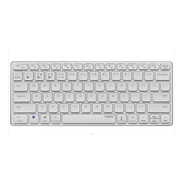 Bàn phím không dây Rapoo E9050G (Bluetooth/Wireless/ Pin sạc/ Trắng)
