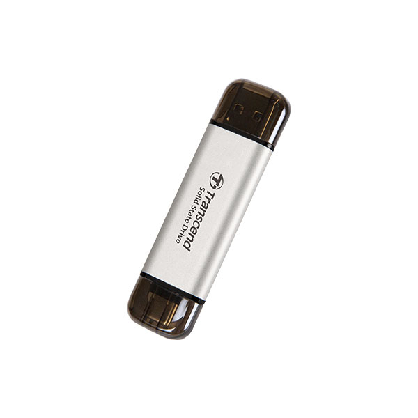 Ổ cứng di động SSD Transcend 512Gb TS512GESD310S (Type-C và USB3.2/ 1050MB/s/ 900MB/s/ Bạc)