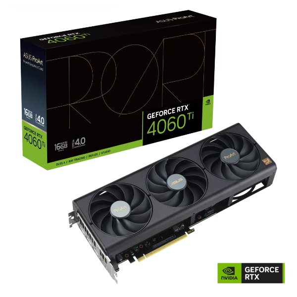 Cạc màn hình Asus ProArt GeForce RTX 4060 Ti OC edition 16GB (GDDR6X/ 128 bit)