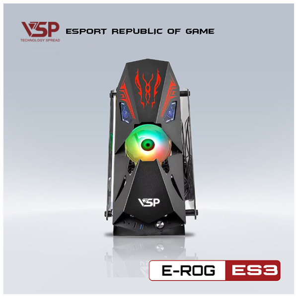 Vỏ máy tính VSP ESPORT REPUBLIC OF GAMERS ES3 Black