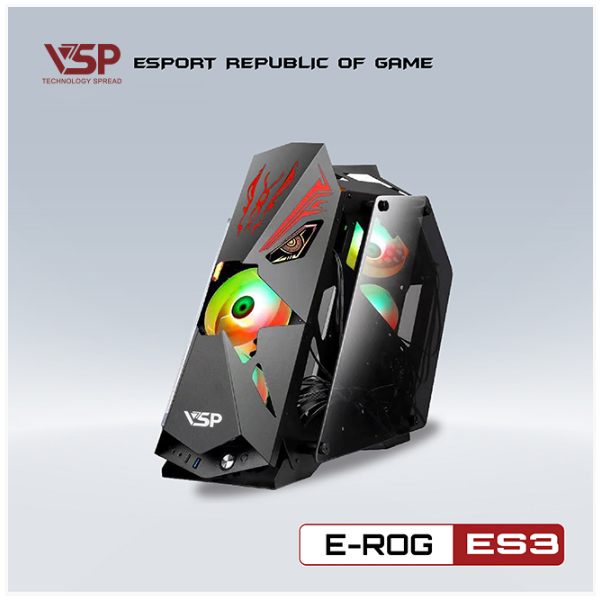 Vỏ máy tính VSP ESPORT REPUBLIC OF GAMERS ES3 Black