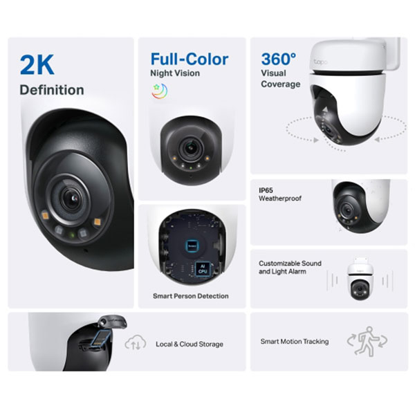 Camera ip wifi ngoài trời TP-Link Tapo C510W (2K 3MP/ Quay quét)