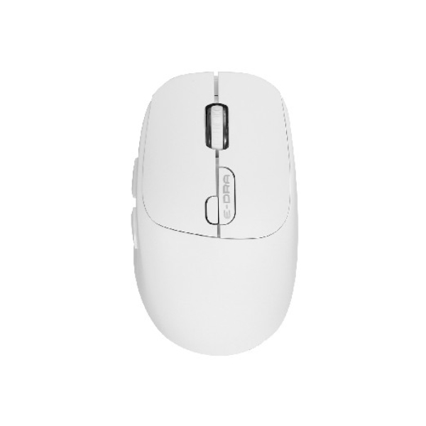 Chuột không dây công thái học E-Dra EM605W Trắng (Bluetooth/Wireless/ Pin sạc)