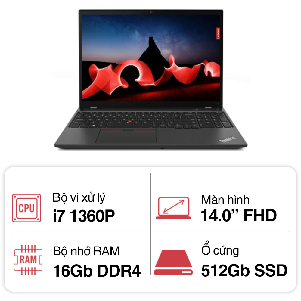 Laptop Lenovo ThinkPad L14 GEN 4 (i7 1360P/ 16GB/ 512GB SSD/ 14 inch FHD/ NoOS/ Black/ Vỏ nhôm/ 2Y)