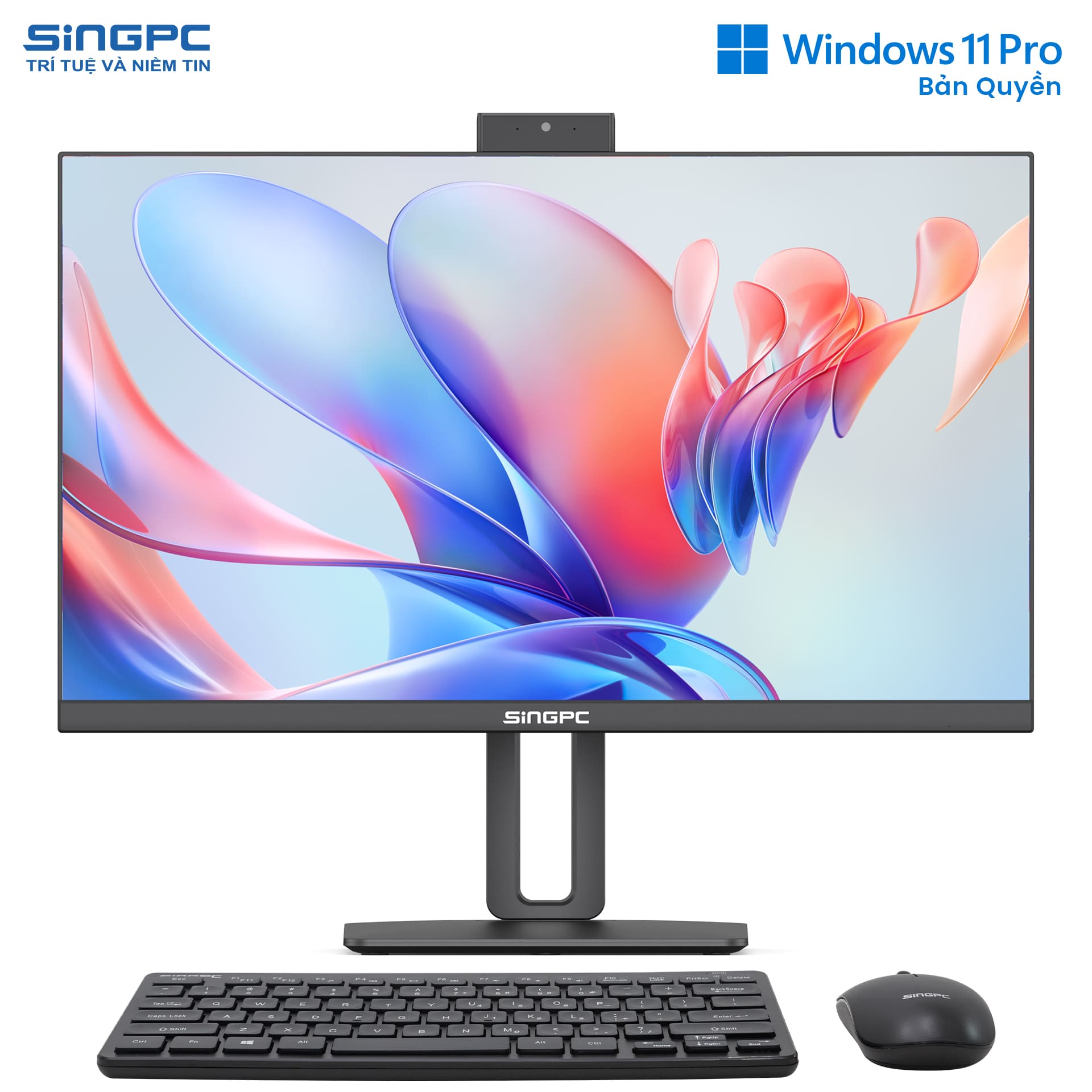 Máy tính All in one SingPC M24Ei31282-W (Core i3 12100/ 8GB/ 256GB SSD/ 23.8Inch ( Màn xoay)/ Windows 11 Pro/ Trắng)