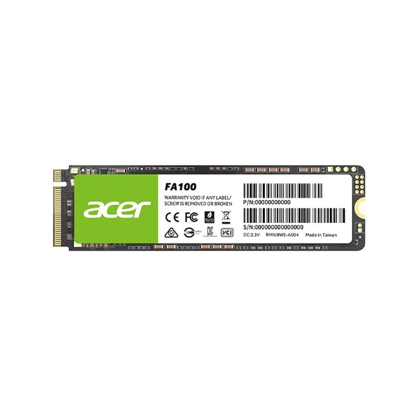 Ổ SSD Acer FA100 512GB (NVMe PCIe/ Gen3x4 M2.2280/ 3200MB/s/ 2200MB/s)