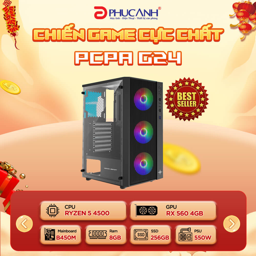 Máy tính để bàn PCPA G24 R5/8G/RX560
