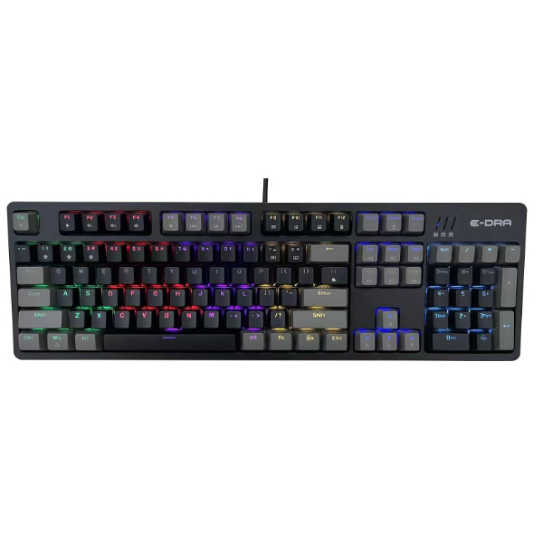 Bàn phím cơ E-Dra EK3104L - Alpha (Dark Gray + Black)  Red Switch