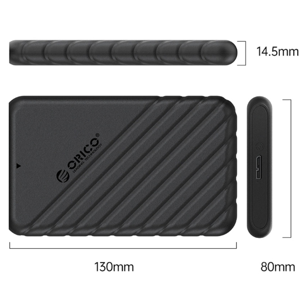 Hộp đựng ổ cứng Orico 25PW1-U3-BK 2.5Inch USB3.0 (Màu đen)
