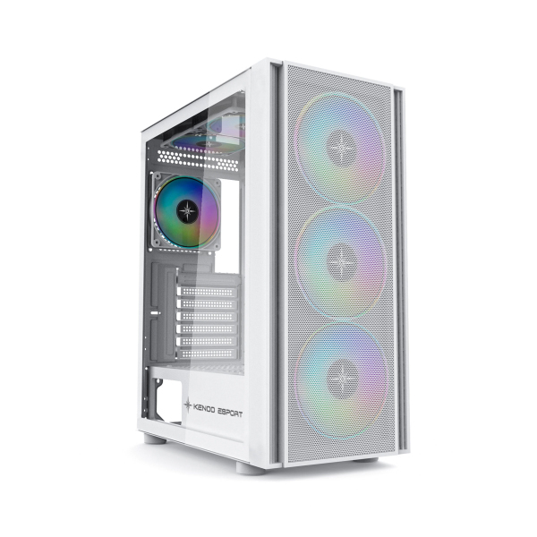 Vỏ máy tính KENOO ESPORT EM700- 3F - Mầu Trắng (Mid Tower/ E-ATX)