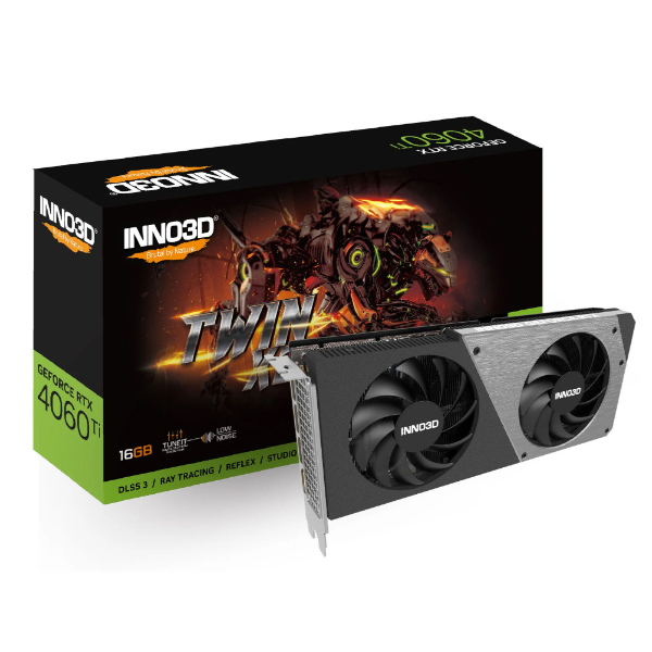Cạc màn hình Inno3D GEFORCE RTX 4060 Ti TWIN X2 16GB (GDDR6/ 128 bit)